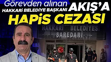 Hakkari Belediye Başkanı'nın görevden alınmasının ardından Mehmet Sıddık Akış'a 19 yıl 6 ay hapis cezası verildi.